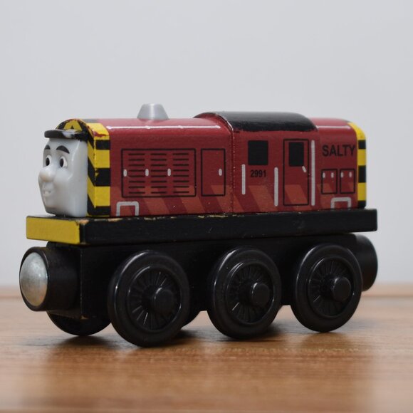 Thomas & Friends Other - Salty Wooden Railway Thomas the Train Tank Engine Friends Red Yellow 2003 VTG